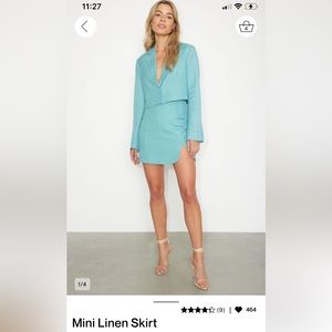 Dynamite Linen Blazer and Skirt Set